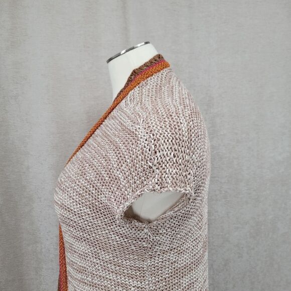 Chico's Color Pop Multicolor Knit Longline Cardigan Orange Pink Plus Size - Picture 9 of 16